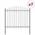 Vrtna Ograda 7 pcs Siva 170 x 165 cm Čelik s prahom premazan