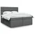 Vidaxl Box spring postelja z vzmetnico temno siva 200x200 cm blago