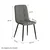 Homestyle4U Jedilna miza in stol set, 80x80x75 cm, rjava, siva