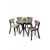 Hanah Home Trpezarijski set, 5 komada, Bež