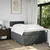 Vidaxl Box spring postelja z vzmetnico temno siva 120x190 cm blago