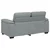 Vidaxl Dvosed svetlo siv 160x81x84 cm blago