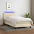 Vidaxl Box spring postelja z vzmetnico LED krem 100x200 cm blago