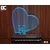 Black Cut 3D Lampa Love Srce Crvena