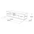 Hanah Home TV komoda Ave7-Aka, 180 cm, atlantski bor / kašmir