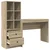 Stol s ladicama s policom s pohranom 2 pcs Sonoma hrast