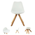 ONECONCEPT Onassis, bijela, stolica ljuska , SET 2 komada, retro, tapacirung, drvo breze
