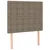 Vidaxl LED posteljno vzglavje taupe 80x5x118/128 cm blago