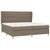 VIDAXL Box spring postelja z vzmetnico taupe 200x200 cm blago