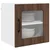 Zidni stakleni ormarić LUCCA 2 pcs Smeđi hrast 40 x 31 x 40 cm