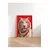 WallXpert uramljena slika 115275, beli tigar na crvenoj pozadini, 30 x 40 cm, ram u boji prirodnog drveta