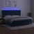 Vidaxl Box spring postelja z vzmetnico LED temno modra 200x200cm žamet