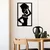 Wallity Zidna dekoracija African, 35 x 56 cm, Crna
