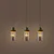 Luster na sajli WOODNEST 3xE27/15W/230V borovina/krem