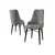 Hanah Home Set stolica Neta, 46x95x42 cm, 2 komada, Sivo-crne