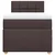 Vidaxl Box spring postelja z vzmetnico temno rjava 90x200 cm blago