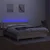 vidaXL vidaXL Box spring postelja z vzmetnico LED krem 160x200 cm blago, (20898433)