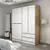 Hanah Home Elina 7926 Garderober, 180x210x52cm, Belo-braon
