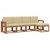 Set vanjskih sofa 5 pcs Prirodna i bež Čvrsto drvo akacije