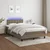 vidaXL Box spring postelja z vzmetnico LED taupe 120x190 cm blago