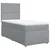 Vidaxl Box spring postelja z vzmetnico svetlo siva 80x200 cm blago
