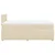 Vidaxl Box spring postelja z vzmetnico krem 120x190 cm blago