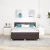 LED Box Spring Krevet Tamno smeđa 140 x 200 cm tkanina