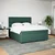 Vidaxl Box spring postelja z vzmetnico temno zelena 180x200 cm žamet