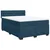 Vidaxl Box spring postelja z vzmetnico modra 160x200 cm žamet
