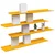 Lebdeća polica Zidne 4 pcs Žuta 100 x 18 x 2,5 cm Čelik