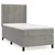 Box spring krevet s madracem svjetlosivi 90x190 cm baršunasti