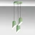 Opviq Luster Kesik-6176-3, 75-121cm, O40 cm, 3xE27, Zeleni