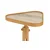 Hanah Home pomoćni sto Opus Ucgen 46, 46 cm, hrast / beli mermer