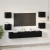 Set TV komoda Zidne 7 pcs Crni hrast Konstruirano drvo