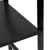 ModernHome loft polica sa 3 nivoa i metalnim okvirom, crna