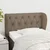 Vidaxl Vzglavje z ušesi taupe 83x23x78/88 cm blago