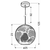 Sfinks Viseća Lampa 25 Kula W 1X60W E27 Openwork Brightly Brown
