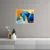 Canvas Slika na platnu Plavi konj 90x120cm, Sa ramom, Beli