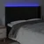 LED uzglavlje crno 203 x 16 x 118/128 cm od umjetna koža