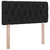 Vidaxl LED Postelja za Shranjevanje z Blazino Črna 90 x 200 cm Blago