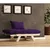 Hanah Home Baštenska sofa sa jednim sedištem i jastukom, Naturalna i ljubičasta