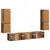Set TV komoda Zidne 4 pcs Staro drvo Konstruirano drvo