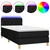 Vidaxl Box spring postelja z vzmetnico LED črna 80x200 cm blago
