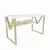 Hanah home Radni sto 120x72,8x60?cm Belo-Zlatni