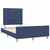Vidaxl Posteljni okvir brez vzmetnice moder 120x190 cm blago
