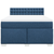 vidaXL Box spring postelja z vzmetnico modra 160x200 cm blago