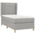 vidaXL Box spring postelja z vzmetnico svetlo siv 100x200 cm blago