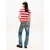 Tommy Jeans Majica  svetlo modra / rdeča / bela
