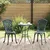 Vidaxl Vrtnik Bistro Set 3 szt. Zelena Aluminij