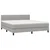 Vidaxl Box spring postelja z vzmetnico LED sv. siva 160x200 cm blago